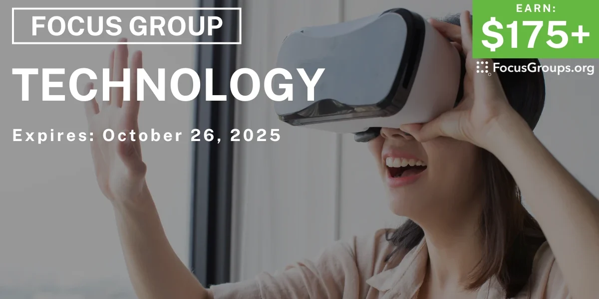Focus Group in NYC on Technology - $175+