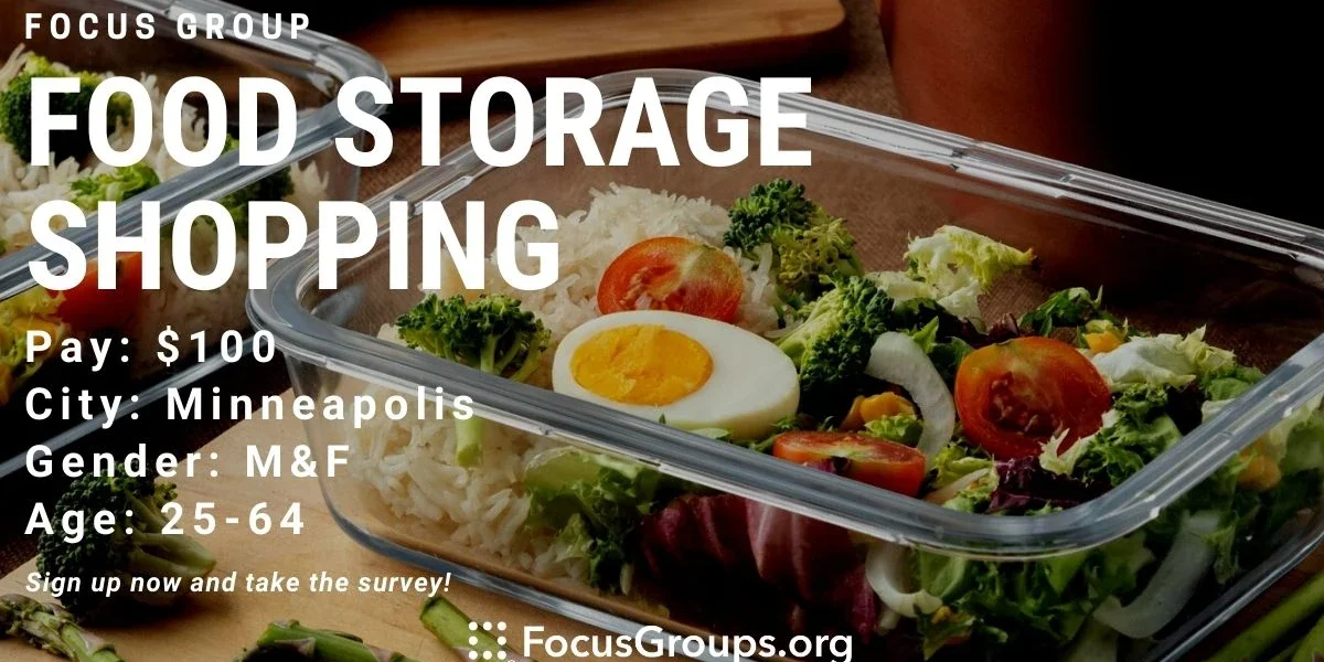 Tocus Food Focus Group for Consumers on Food Storage Shopping in Minneapolis ...
