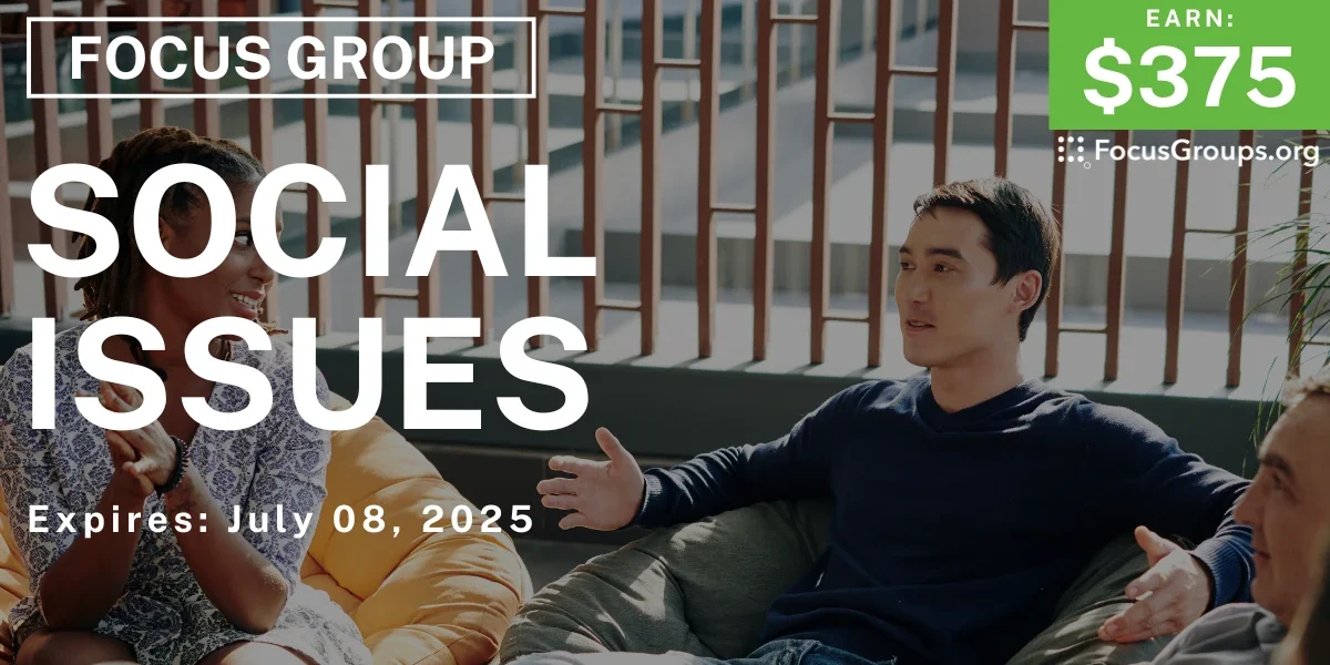 Local Focus Focus Group in Sunnyvale on Local Issues - $375 - 06/18/2025