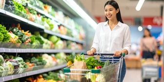 Graphic promoting Focus Group in Chicago on Grocery Shopping, $100 payout, happening October 19, 2025