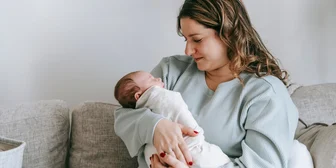 Graphic promoting Focus Group for New Moms, $50 payout, happening October 21, 2025