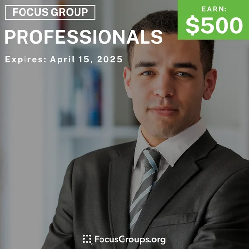 Focus Group in Dallas for Professionals