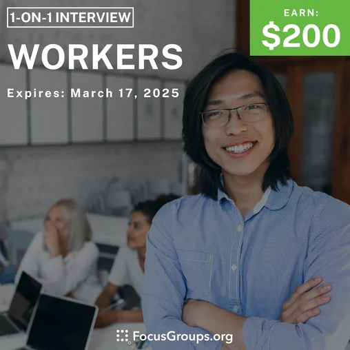 Research Study in Boston for Workers