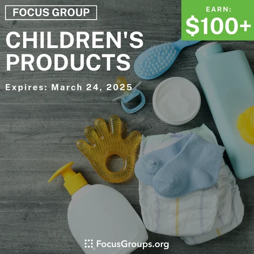 Focus Group for Parents in Chicago on Children's Products