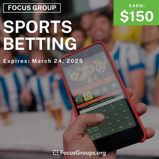 Focus Group for Men in Denver & Raleigh on Sports Betting