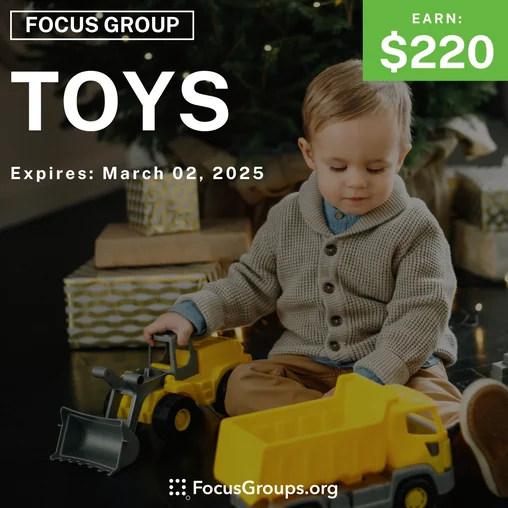 Focus Group for Parents & Kids on Toys