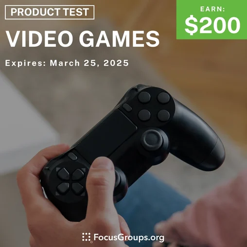 Product Test in NYC on Video Games