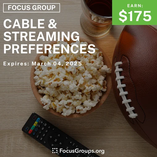 Focus Group in NYC on Cable & Streaming Preferences