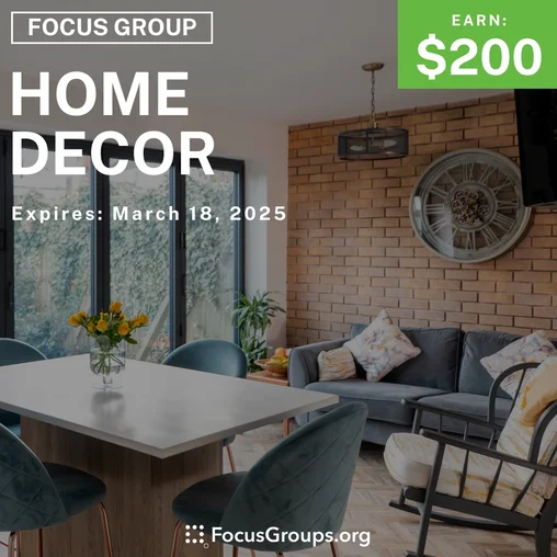 Focus Group in Chicago on Home Decor