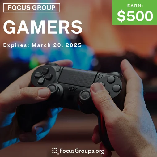 Focus Group in SF for Gamers