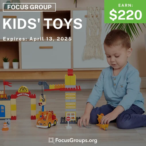 Focus Group for Parents & Kids in Seattle on Toys