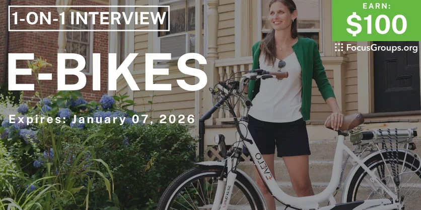 Research Study on E‑Bikes - $100 - $100 - 12/30/2025