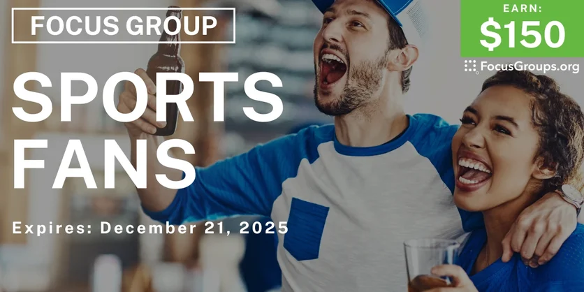 Focus Group in Tampa for Sports Fans - $150 - $150 - 12/08/2025