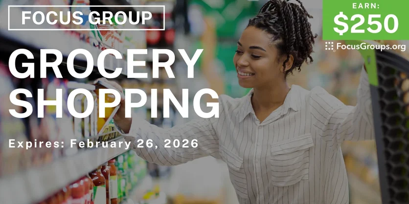 Grocery Shopping Study in Minneapolis - $250 - $250 - 02/24/2026