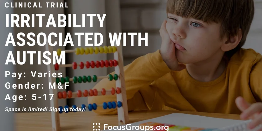 Clinical Trial on Irritability Associated with Autism - TBD - 05/12/2023