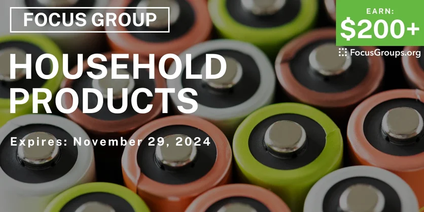 Focus Group in Connecticut on Household Products - $200+ - 08/27/2024