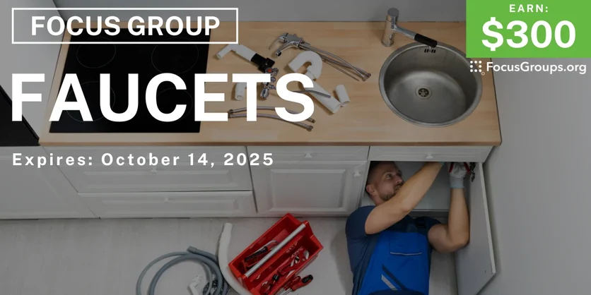 Focus Group for Trade Pros in Atlanta on Faucets - $300