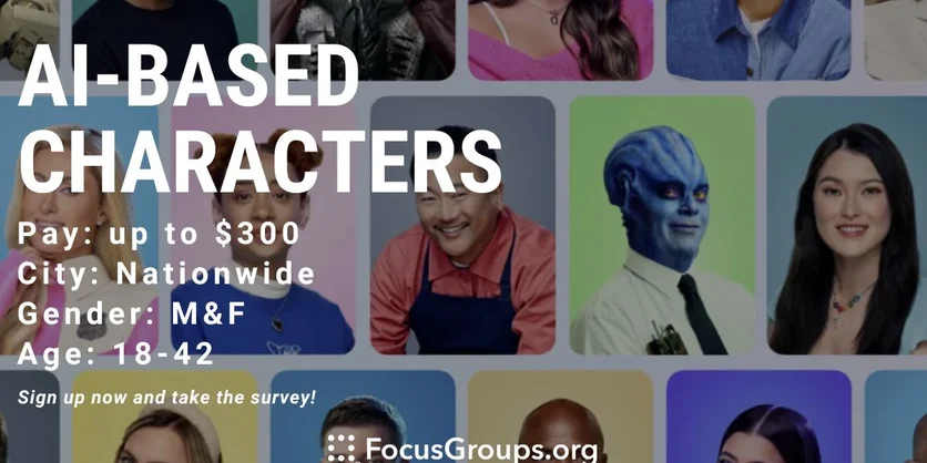 Interview on AI-based Characters - up to $300 - 12/14/2023