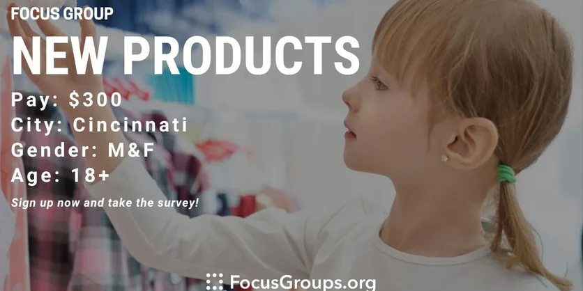 Focus Group for Kids on New Products - $300 - 01/02/2024