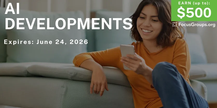 Online Interview on AI Developments - up to $500 - up to $500 - 05/27/2026
