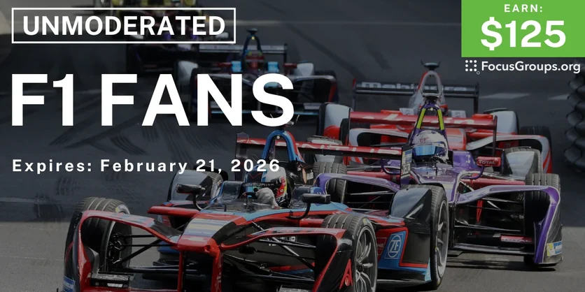 Research Study for F1 Fans - $70+ - $70-$300 - 02/17/2026