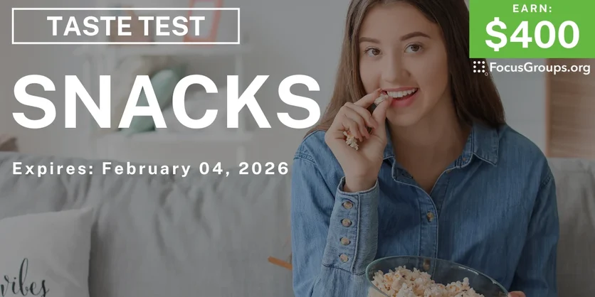 Taste Test on Snacks - $400 - $400 - 01/26/2026