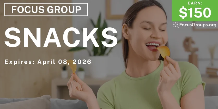 Research Study on Snacks - $150 - $150 - 03/26/2026