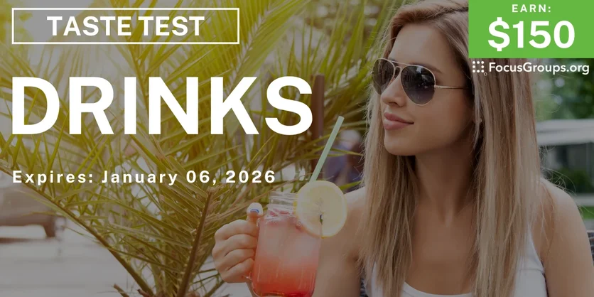 Taste Test in Dallas on Drinks - $150 - $150 - 12/16/2025