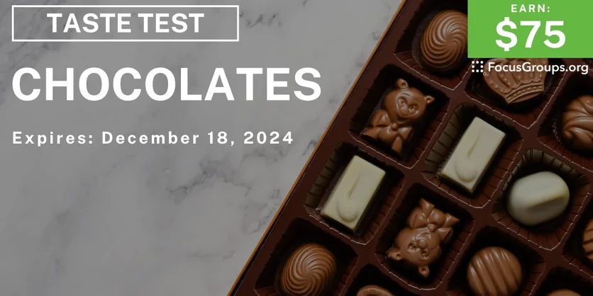 Taste Test in Detroit on Chocolates - $75 - 11/26/2024