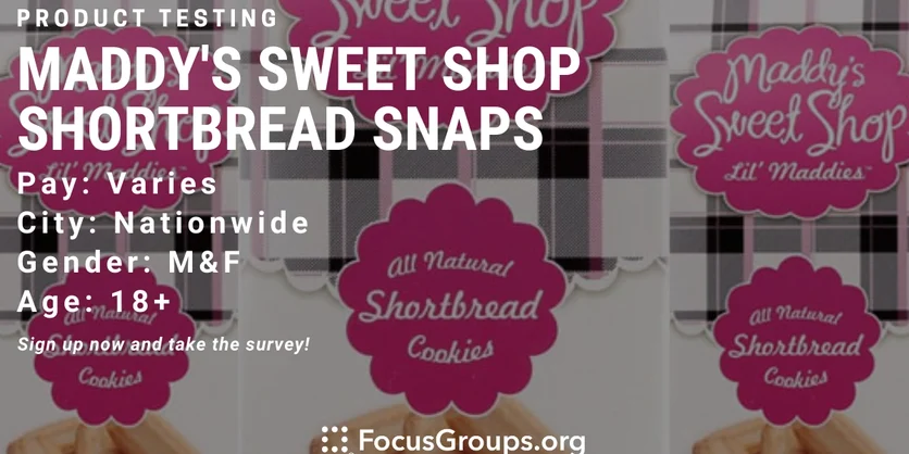Product testing - Maddy's Sweet Shop Shortbread Snaps - TBD - 05/12/2023