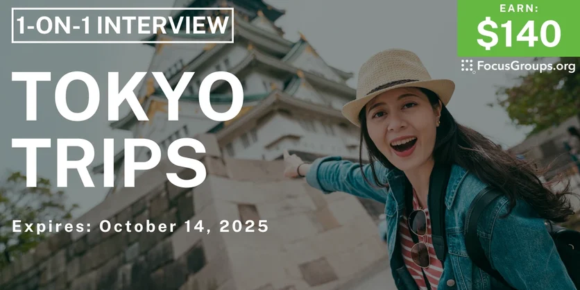 Research Study on Tokyo Trips - $140