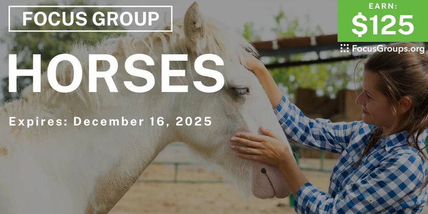 Focus Group on Horses - $125 - $125 - 12/05/2025