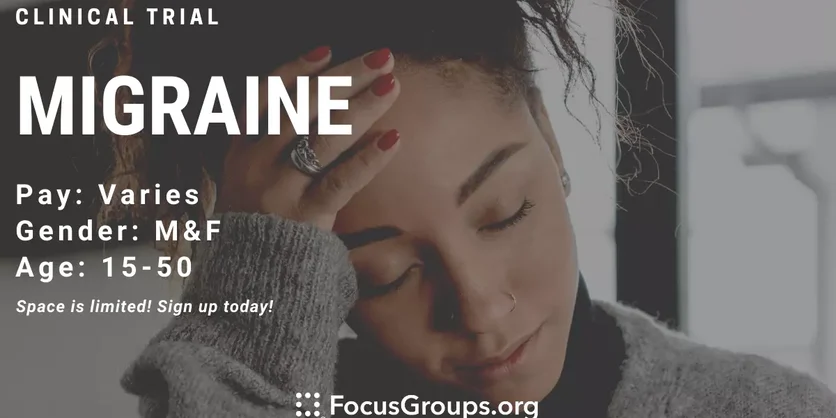 Clinical Trial on Migraine (DMS) - up to $270 - 07/21/2022