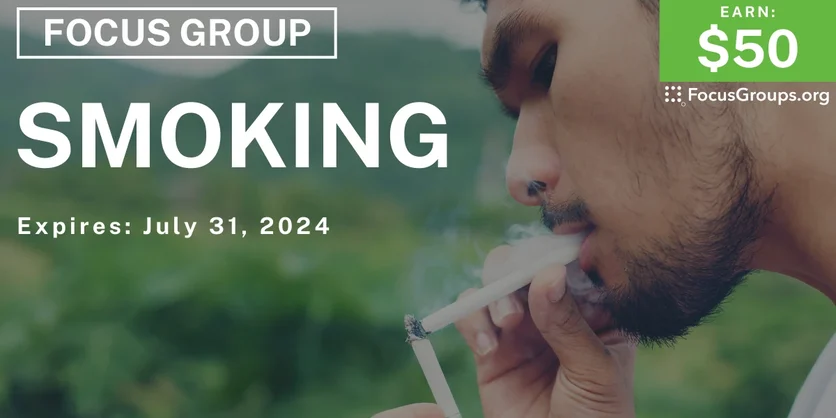 Focus Group in Georgia on Smoking - $50 - 07/02/2024