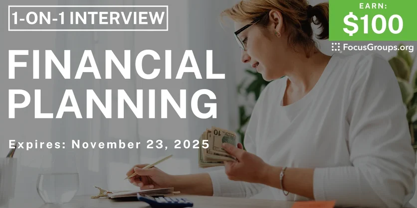Research Study on Financial Planning - $100 - $100 - 11/12/2025