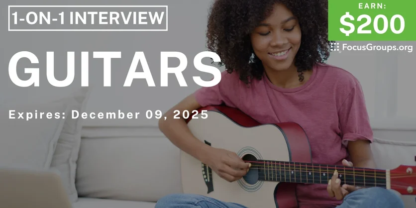 Research Study on Guitars - $200 - $200 - 12/05/2025