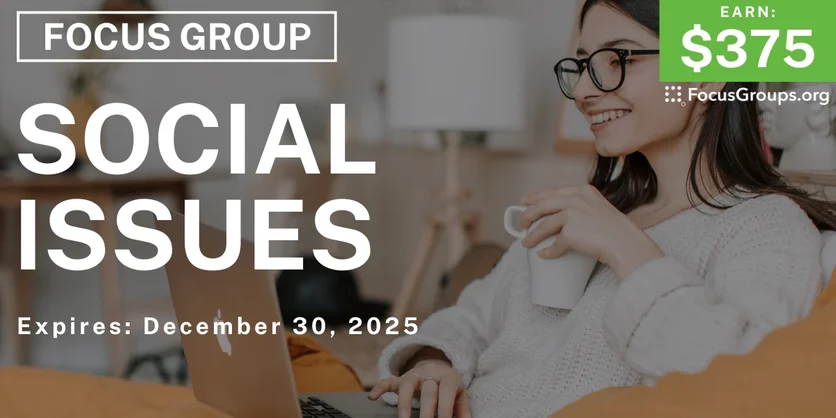 Focus Group in NYC on Social Issues - $375 - $375 - 12/18/2025