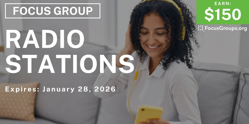 Radio Station Study for Houston Women - $150 - $150 - 01/08/2026