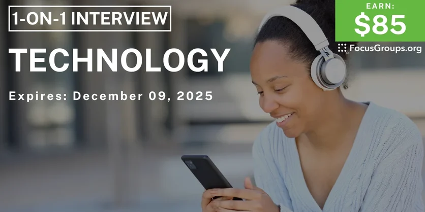 Research Study on Technology - $85 - $85 - 12/05/2025