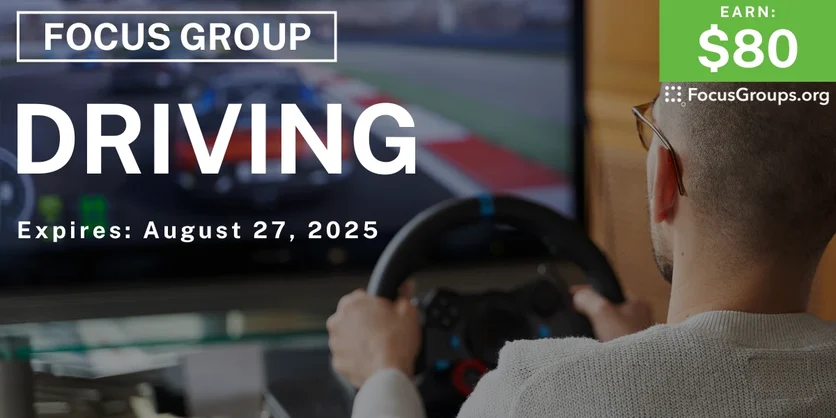 Focus Group in Boston on Driving - $80 - $80 - 08/20/2025