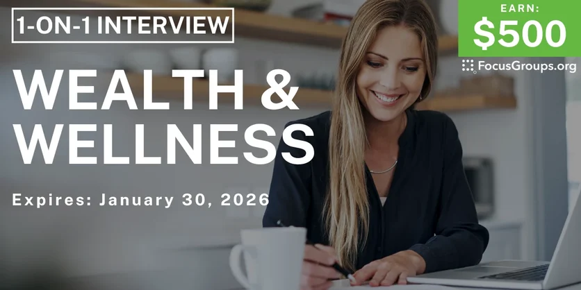 Wealth & Wellness Study in Detroit - $500 - $500 - 01/12/2026