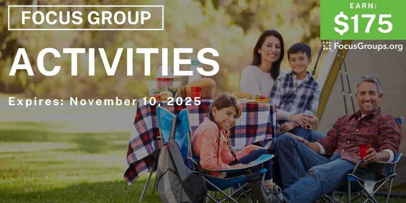 Focus Group for Families in Seattle on Activities - $175 - $175 - 10/17/2025