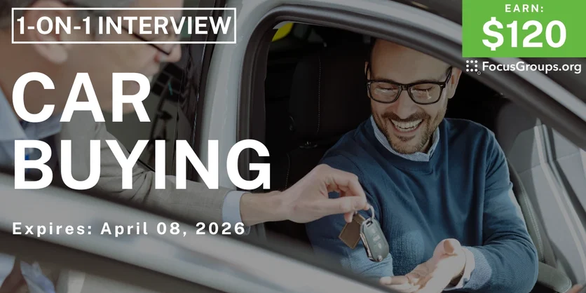 Research Study on Car Buying - $120 - $120 - 03/27/2026