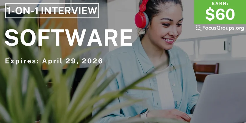 Research Study on Software - $60 - $60 - 04/24/2026