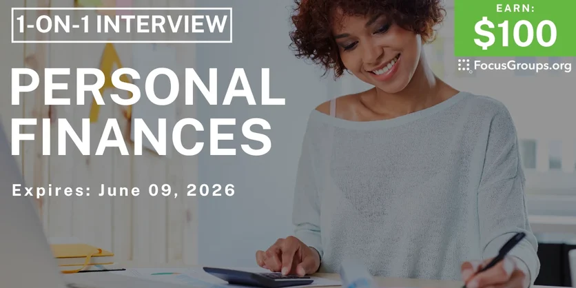 Research Study on Personal Finances - $100 - $100 - 06/02/2026