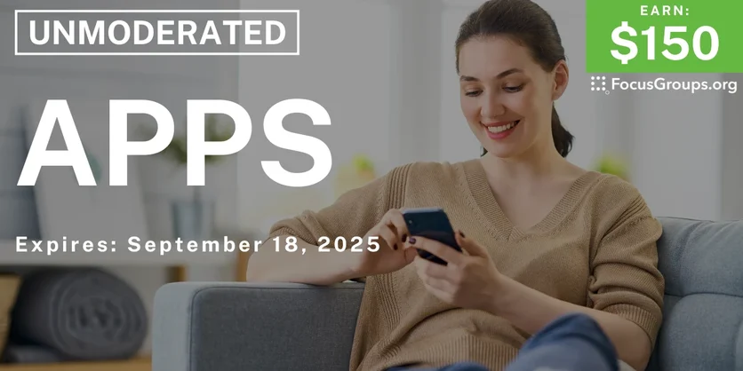 Research Study on Apps - $150 - $150 - 09/10/2025