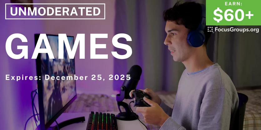 Research Study on Games - $60+ - $60-$120 - 12/03/2025