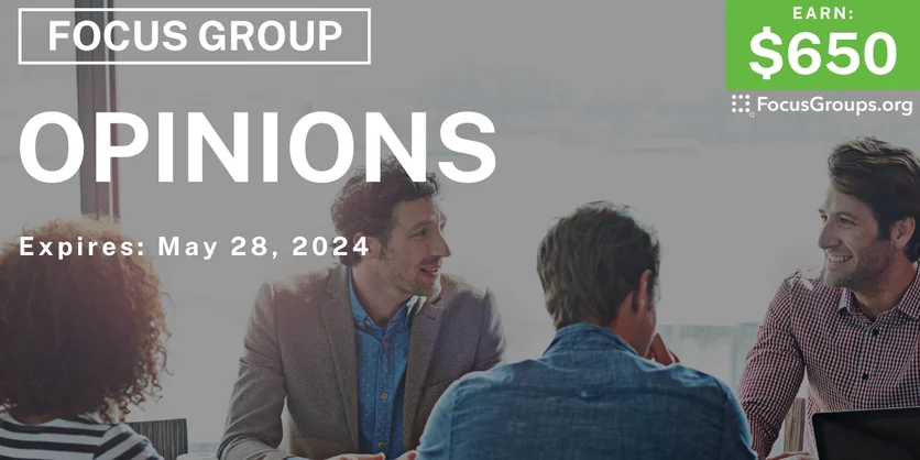 Focus Group in Portland on Opinions - $650 - 05/17/2024