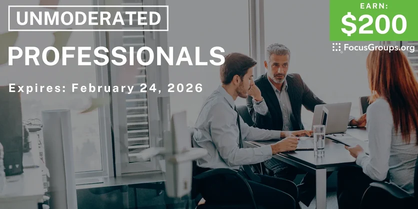 Research Study for Professionals - $200 - $200 - 02/12/2026