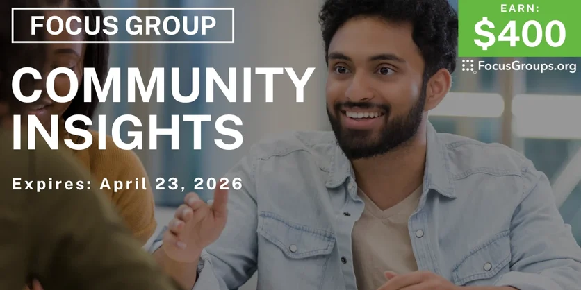 Community Insights Focus Group in Atlanta - $400 - $400 - 04/03/2026